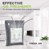 CLEVAST Bamboo Charcoal Air Purifying Bags - (Large, 4×200g), Removes Odors and Moisture, Nature Fresh Air Purifier Bags, Odor Eliminator for Home