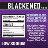 Blackened Seasoning 6.5 oz Shaker - Ideal for Grilling or Cooking Fish, Chicken, Wings, BBQ, Pork, Steak, Vegetables, Burgers, Salmon, Soups & More
