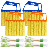 8PCS Window Blind Cleaner Duster Tool, 7-Finger Microfiber Blind Duster, Removable and Washable,Cleaning Tools for Window Shutters & Air Vent