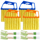 8PCS Window Blind Cleaner Duster Tool, 7-Finger Microfiber Blind Duster, Removable and Washable,Cleaning Tools for Window Shutters & Air Vent