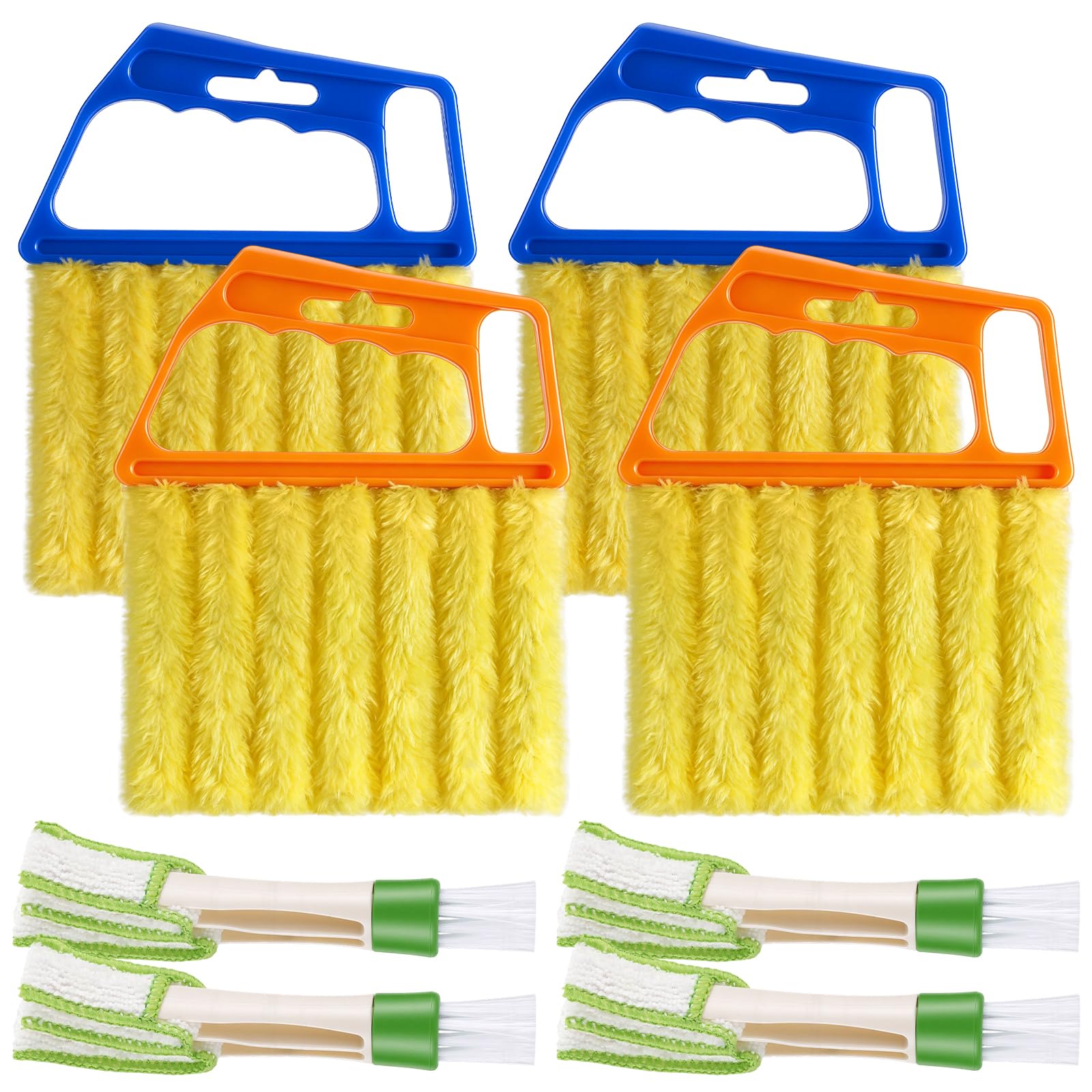 8PCS Window Blind Cleaner Duster Tool, 7-Finger Microfiber Blind Duster, Removable and Washable,Cleaning Tools for Window Shutters & Air Vent