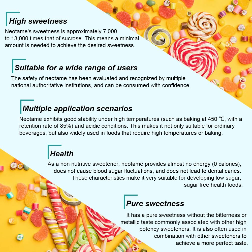 T-Miles Neotame, Super Sweet Sweetener 8000 Times Sweeter, Food Grade, for Baking, Beverages, Pastries?25g/Bag?