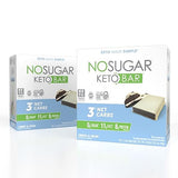 No Sugar Keto Bar Snack - Low Carb No Sugar Keto Snack Food with Keto Friendly Macros (24 x 1.41oz Bars, Cookies and Cream)
