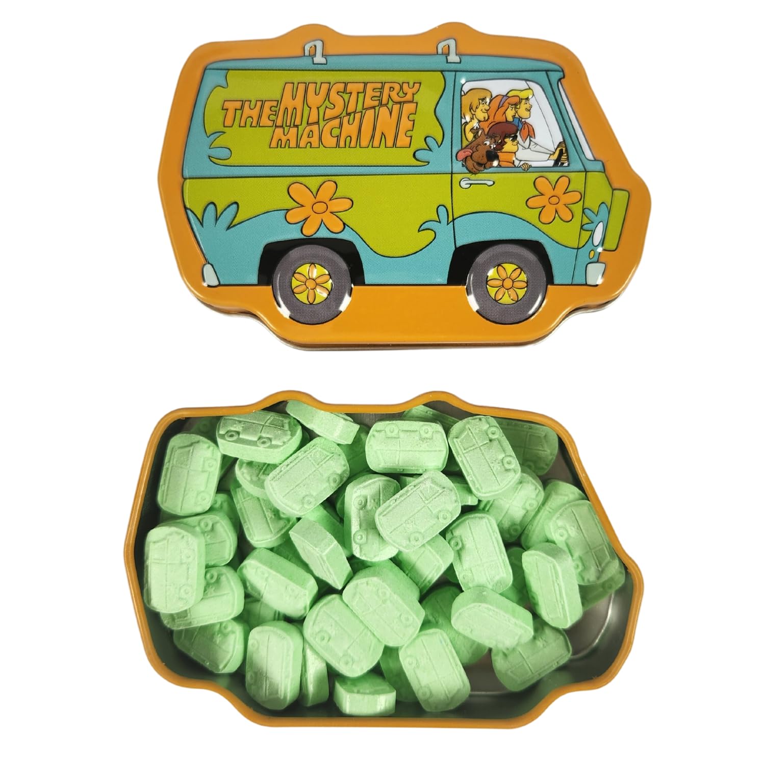 Scooby Doo Mystery Machine Sour Green Apple Candy Vans (2 Pack) with 2 Gosutoys Stickers