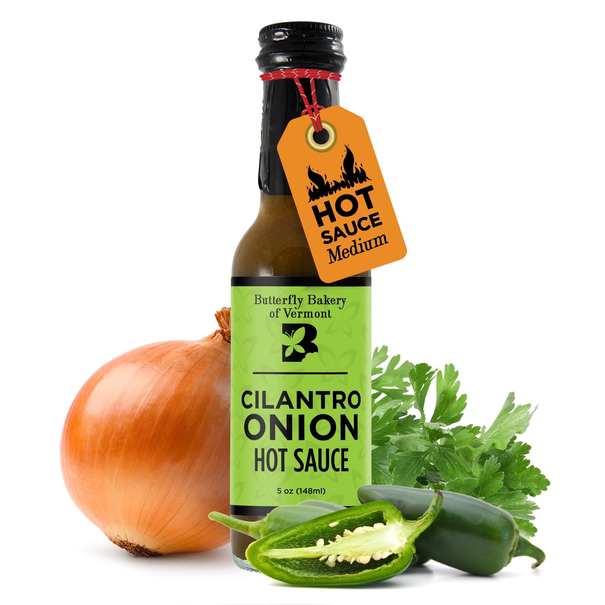Butterfly Bakery of Vermont Cilantro Onion Hot Sauce, 5 fl oz