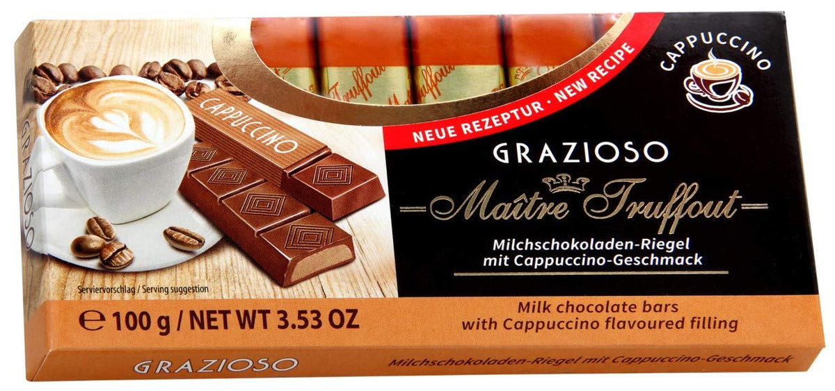 Grazioso Milk chocolate capuccino bars 100g (6 pcs)