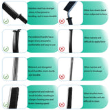 OKOM Multifunctional Stainless Steel Crevice Cleaning Brush - Hard Bristles for Kitchen & Bath Gap Cleaning
