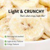 Freeze-Dried Banana Slices, 8.81 Oz | Crispy,Freeze-Dried Fruit Snack | Resealable Jar for Pantry Storage | Great for Travel, Hiking, Camping