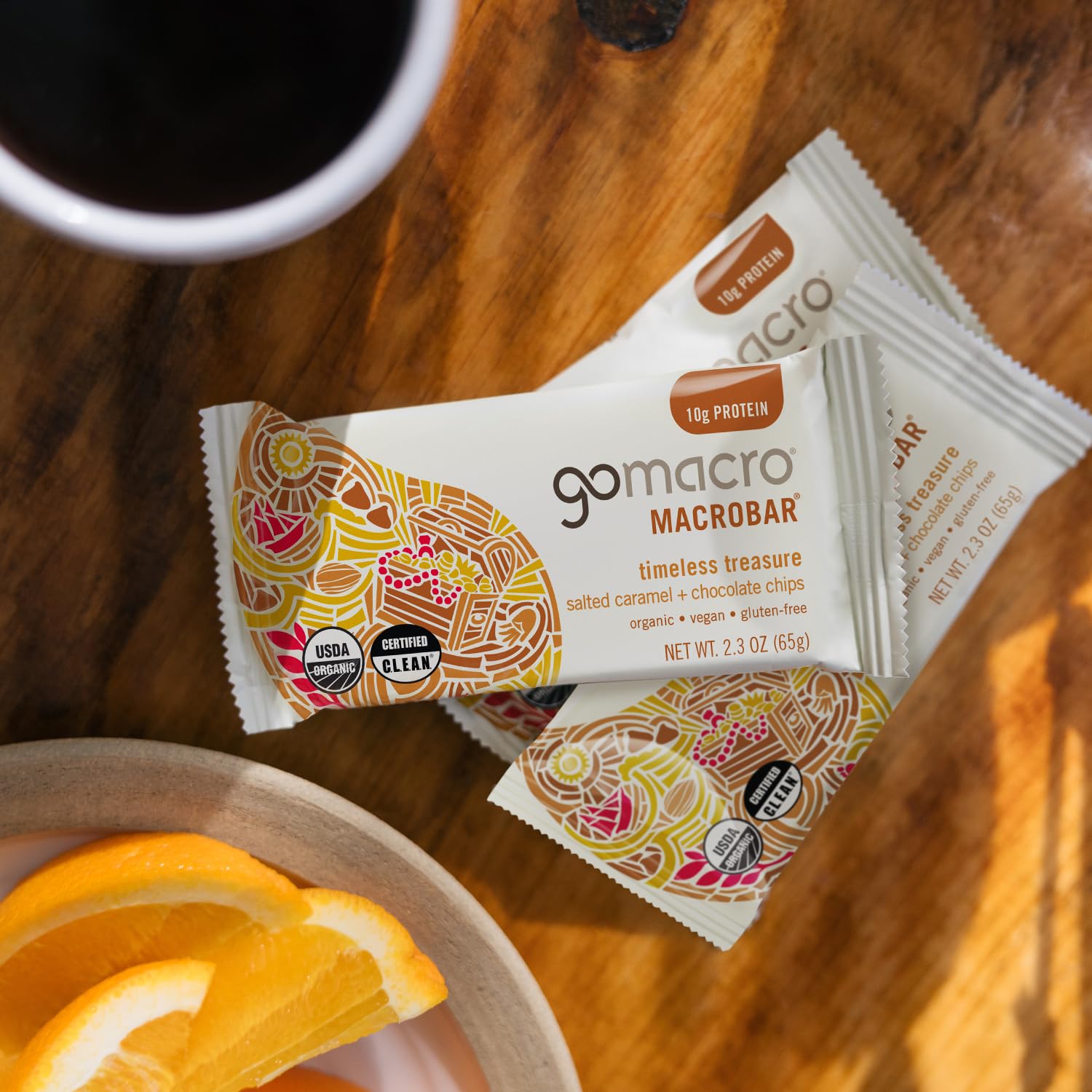Gomacro, Bar Macrobar Salted Caramel Chocolate Cadd Organic 12 Count , 2.3 Ounce