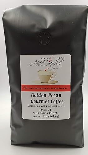 Ahh.Cupella Premium Gourmet Golden Pecan Flavored Whole Bean Coffee, 32oz bag