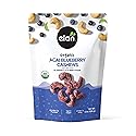 Elan Organic Acai Blueberry Cashews, 5.3 oz, Non-GMO, Vegan, Gluten-Free, Kosher, Glazed Nuts (Roasted Cashews, Acai Berry Powder, Blueberry Juice