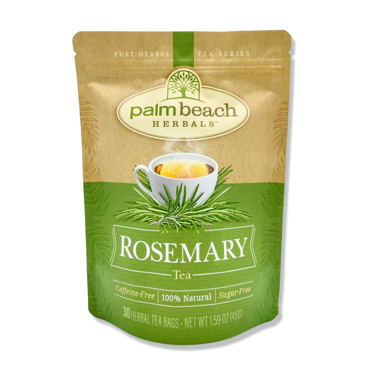 Palm Beach Medicinal Herbs - Rosemary Tea - Pure Herbal Tea Series, 30ct
