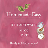 English Scone Mix, Raspberry White Chocolate by Sticky Fingers Bakeries - Easy to Make English Scones Fresh Baked, Makes 12 Scones (1pk)