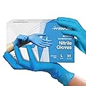 Blue Gloves Disposable Latex Free Large, 50 Count - Medical and Dental Grade Surgical Gloves - Powder Free Nitrile Gloves Large - 3 Mil Thickness