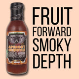 Croix Valley Apricot Chipotle BBQ & Wing Sauce - 3 Pack (12 oz Glass Bottles) - Sweet Apricot with Smooth Smokey Chipotle - Zero Sodium, Gluten-Free