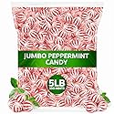 Peppermint Hard Candy 5 Pound Bulk Jumbo Peppermint Candy Balls, Approx 250 Individually Wrapped Mint Balls for Office Bowls, Christmas Candy Jars