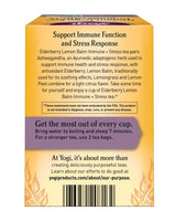 Yogi Tea, Tea Immune Stress Elderberry Lemon Balm Organic, 16 Count