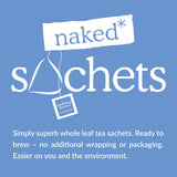 Two Leaves and a Bud Organic Earl Grey, 50 Naked Tea Sachets - Whole Leaf Black Tea in Unwrapped Pyramid Sachets, Resealable Bag, 50 Count (Pack of 1)
