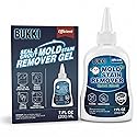 BUKKI Professional Mold Stain Remover Gel (7 FL OZ), Heavy Duty Thick Gel for Shower Grout, Front Load Washer Seals, Caulking, Bathrooms, Sinks