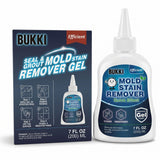 BUKKI Professional Mold Stain Remover Gel (7 FL OZ), Heavy Duty Thick Gel for Shower Grout, Front Load Washer Seals, Caulking, Bathrooms, Sinks