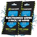Fortress Electronic Wipes (25 ct, Pack of 2) To-Go Tech Wipes for Screens, Phones, Keyboards, TV Monitors, Computer Screens, and More [Travel Size]