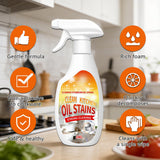 ZANSHI 2PCS Heavy-Duty Oil Cleaner Stains,Clean Up Kitchen Oil Stains Spray,Multi-purpose Clean Up Kitchens Heavy Oil Duty,with 5 Sponge Scourers