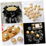 Hohopeti 100pcs Flower Holder Candy Bouquet Cups for Chocolate Wrapping Transparent Candy Packaging with Sticks for Valentine Day and Wedding
