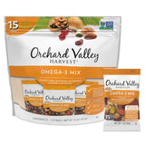 Orchard Valley Harvest Omega-3 Mix, 1 Ounce Bags (Pack of 15), Walnuts, Cranberries, Almonds, and Pistachios, Gluten Free, Non-GMO, No Artificial