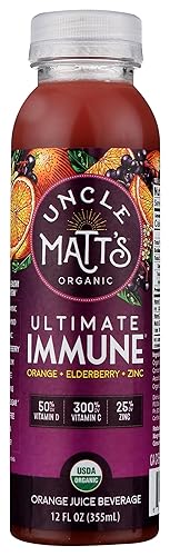 Uncle Matts Organic Ultimate Immune Orange Juice With Elderberry, 12 Fz