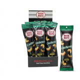 BEER NUTS Individual Tube Bags Display, Sweet & Salty Bar Nuts - Gluten Free, Kosher, Low Sodium Peanut Snacks Made In The USA (12 Pack) (12 Count