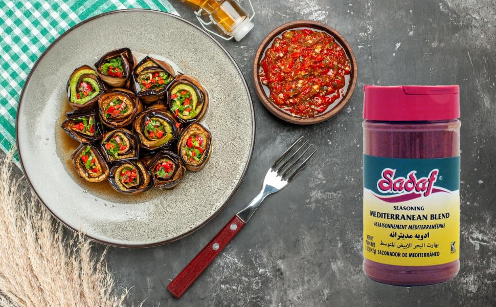 Sadaf Mediterranean Seasoning - Mediterranean Blend Seasoning for Vegetables, Meat Or Marinades - Mediterranean Spices for Cooking - Kosher