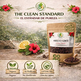 Jamaica (Hibiscus) Dried Flowers - 4 oz Loose Leaf Herbal Tea - Whole Petals & Flowers - Authentic Mexican Agua Fresca Ingredient - 100% Natural