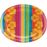 Creative Converting Sunset Stripes Oval Paper Platters, 8-Count