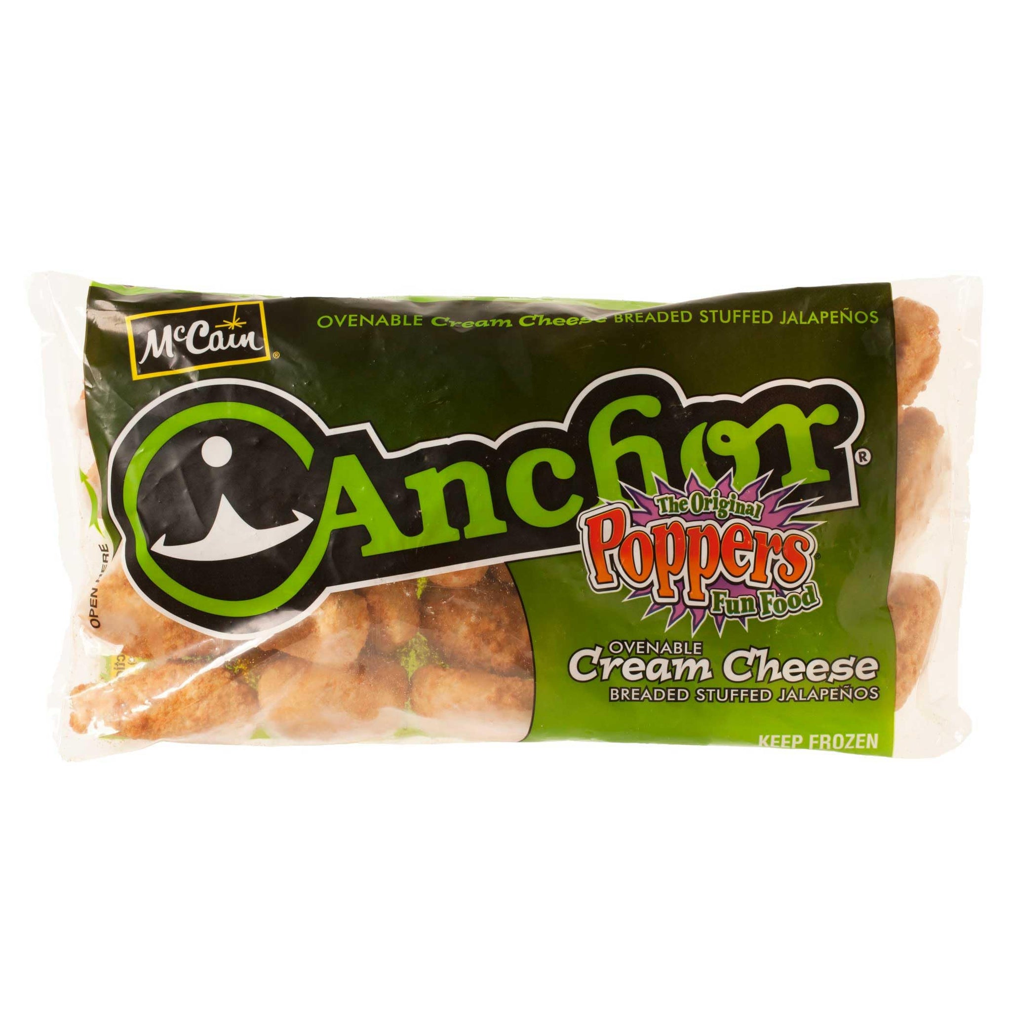 McCain Poppers Breaded Ovenable Cream Cheese Stuffed Jalapeno - Appetizer, 2 Pound -- 6 per case.