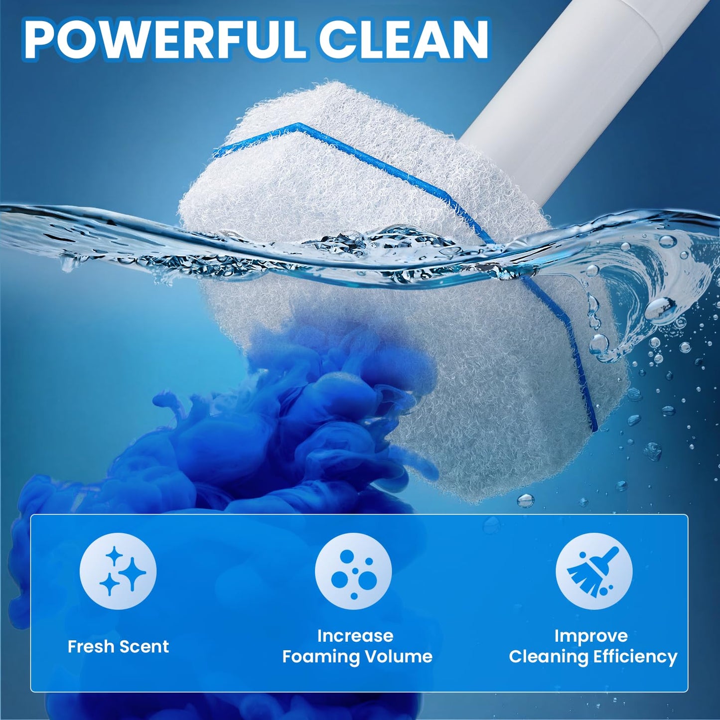 Dobyusf 100 Count Toilet Wand Refills, Disposable Replacement Toilet Brush Heads, Universal Fit Most Toilet Wand Systems, Upgrade Fiber Cleaning Pads