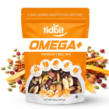 Tidbit Peanut Free Healthy Trail Mix with Almonds, Walnuts, Pumpkin Seeds, Dried Mango & Cranberries - Mixed Nuts with Omega Energy, Vegan Gluten Free