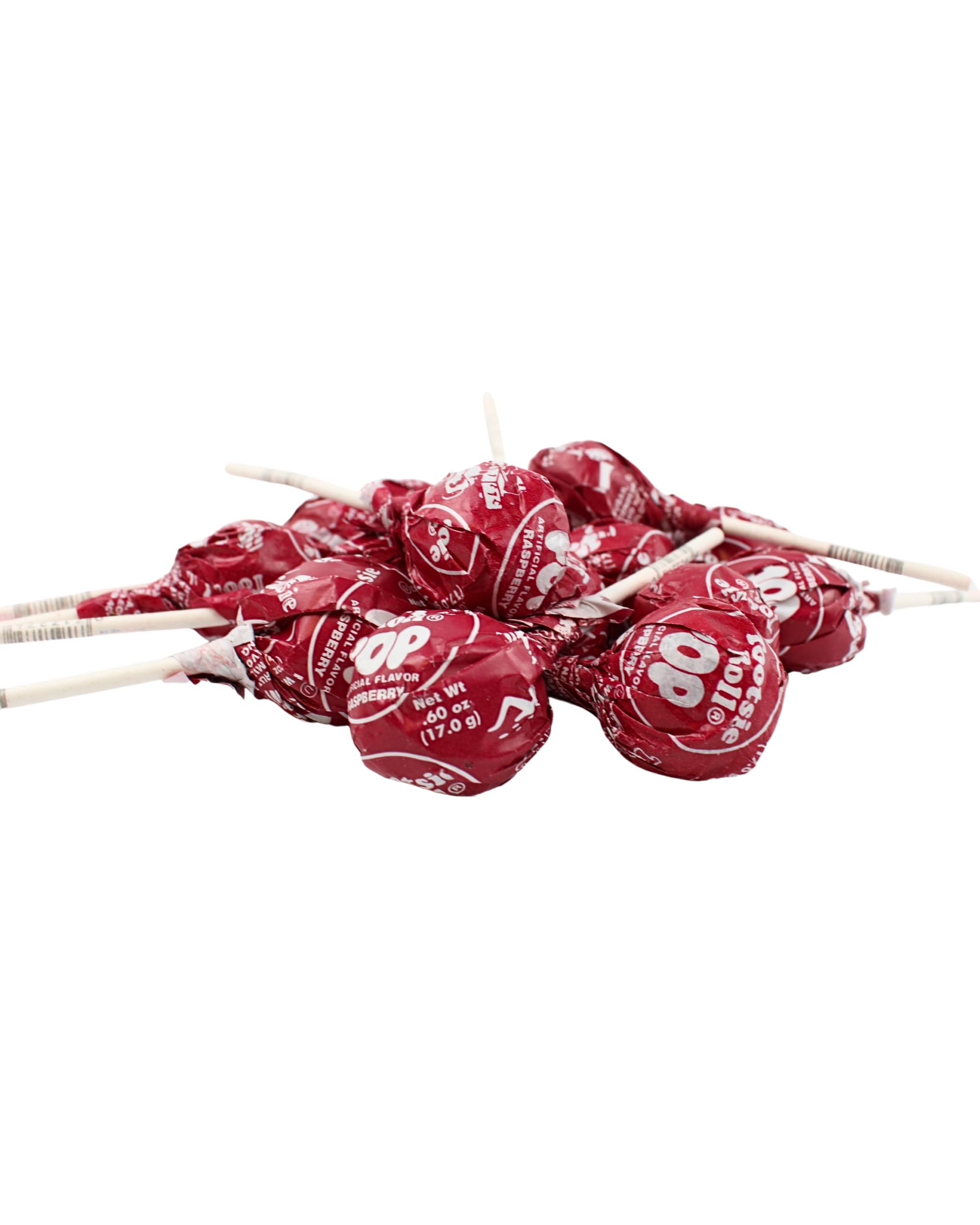 Red Raspberry Red Lollipops, Red Tootsy Pops (1 Pound)