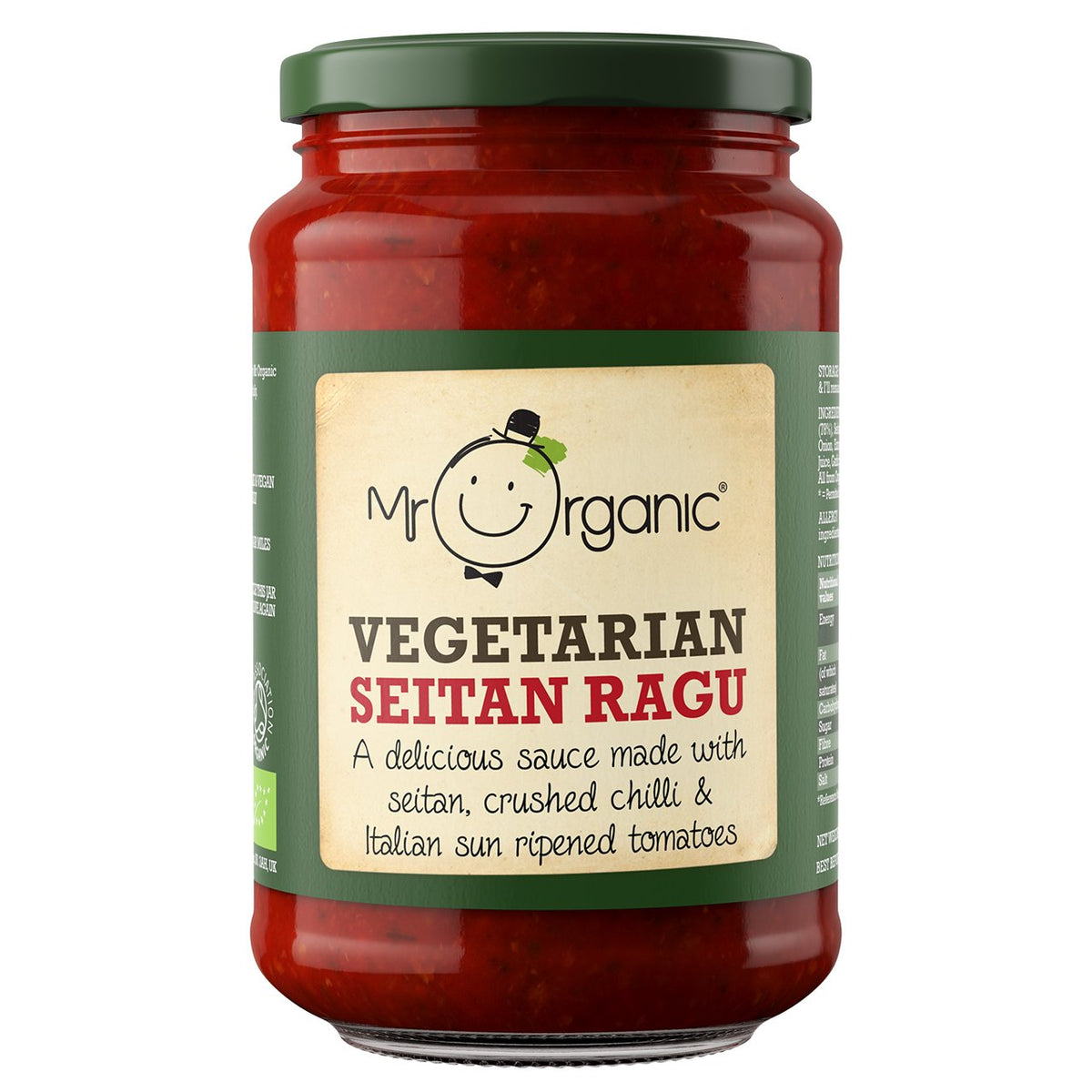 Mr Organic Seitan Crushed Chilli &Tomato Pasta Sauce 350g