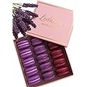 LeilaLove Macarons - 15 Count - Lavender Honey, Blueberry Lemon & Passion Fruit - Purple Hue - Elegant Dessert Treats for Gifting & Celebrations