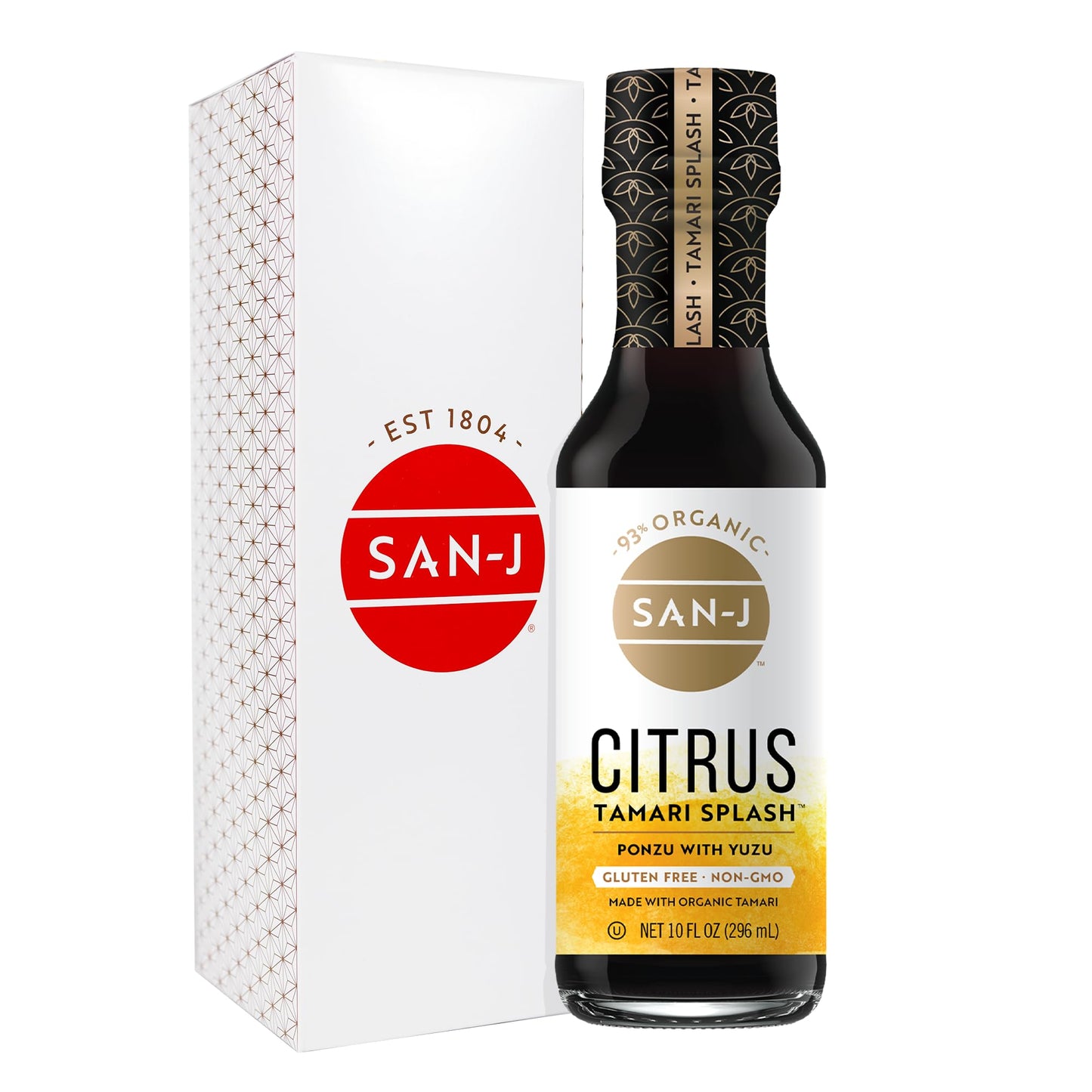 San-J Citrus Tamari Splash Ponzu, Specially Brewed, 10 oz Glass