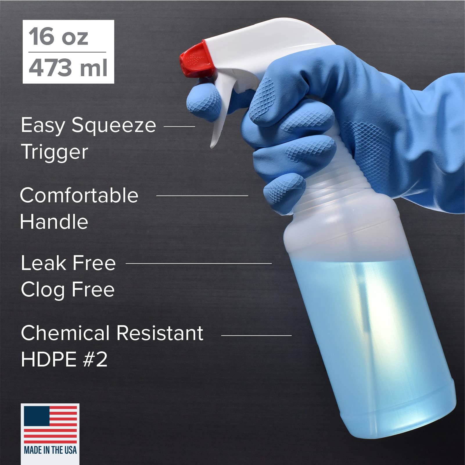 Pinnacle Mercantile 12 Microfiber Cloths and 4 Spray Bottles, Extra Large 16x16in Highly Absorbent Lint Free Towels and 16oz Heavy Duty Spray Bottles