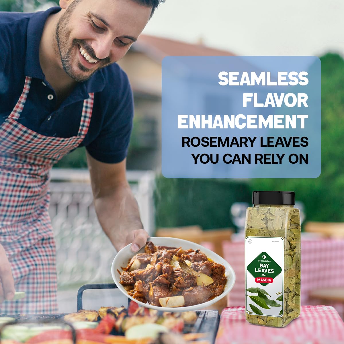 Dependable Foods Bay Leaves - 2 oz. Jar - 100% Natural, Non-GMO, Salt-Free | Kosher, Allergen-Free | Nature’s Aroma