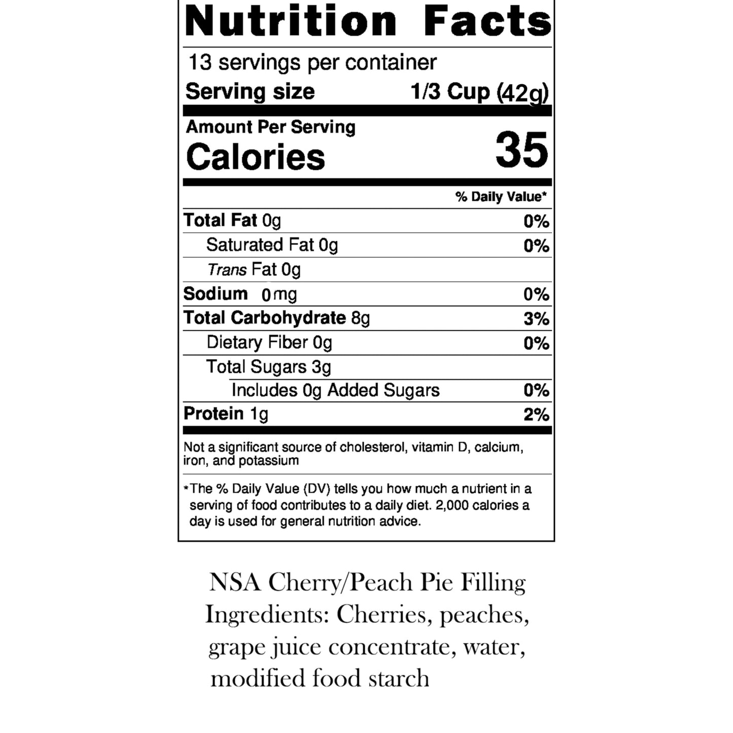 Amish Pie Filling and Topping - (Two - 32 Oz Jars) (Cherry Peach NSA)