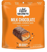 Little Secrets Milk Chocolate Caramel Cookie Bars | 8 Minis | Made in Europe | Nothing Artificial & No Sugar Alcohols | Sustainable Cocoa | 3.4 Ounce