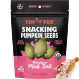 Top Fox Snacks - Organic Pop-Roasted Pumpkin Seeds | Healthy Protein Snacks - Gluten Free - Keto and Vegan Friendly (Himalayan Salt, 3.5 oz - 2 Pack)