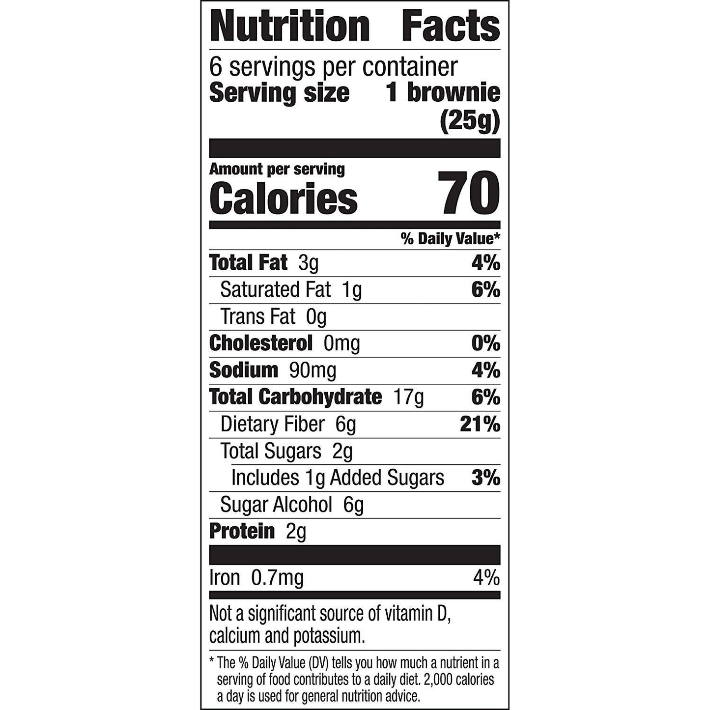 General Mills, Fiber One 90 Calorie, Mint Fudge Brownies, 6 Count, 5.34oz Box (Pack of 3)
