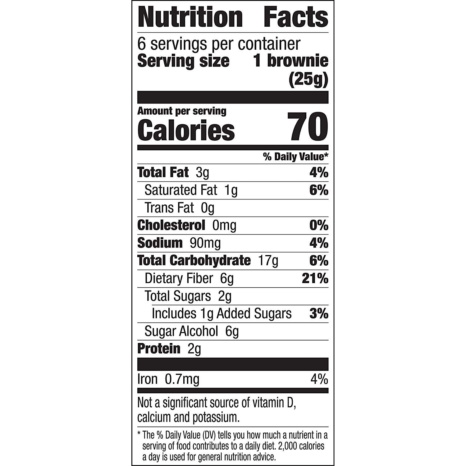 General Mills, Fiber One 90 Calorie, Mint Fudge Brownies, 6 Count, 5.34oz Box (Pack of 3)