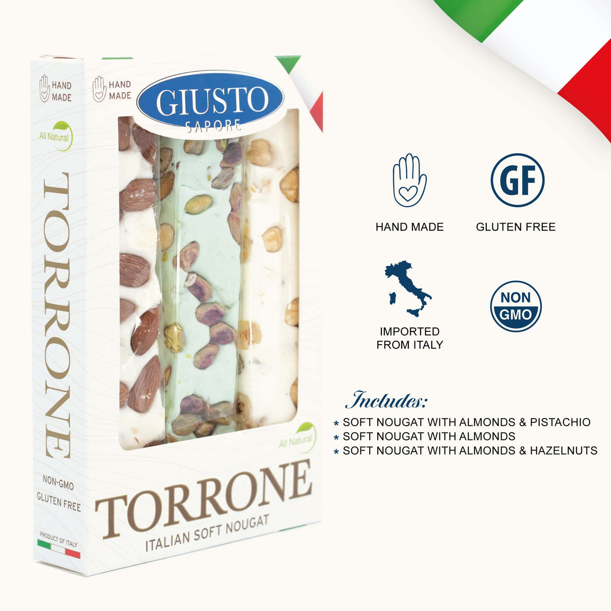 Giusto Sapore Torrone Gift Set (Almond 3 Pack - Nut)