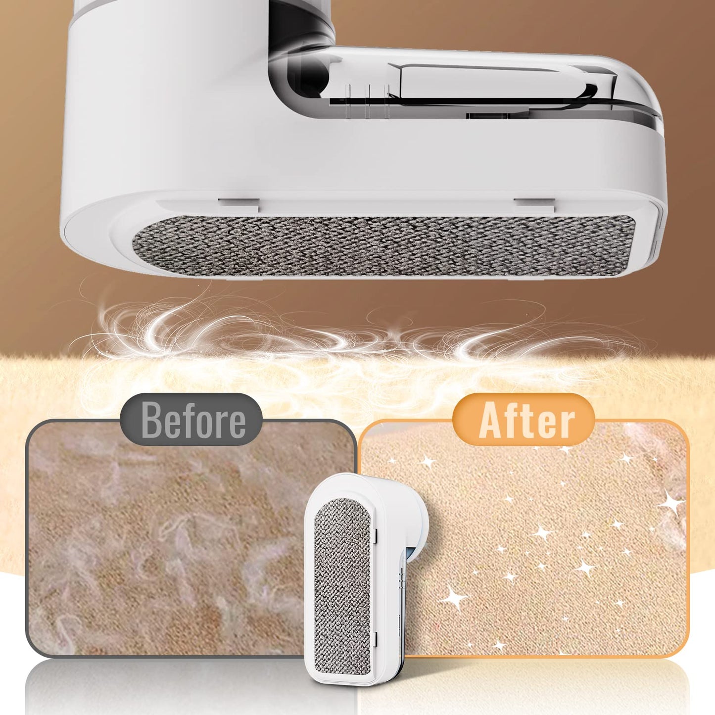 iRUNTEK Wired Fabric Lint Remover, Plug-in Lint Shaver and Brush 2 in 1,Sweater Defuzzer for Removing Fuzz, Lint Balls, Pills, Bobbles from Clothes