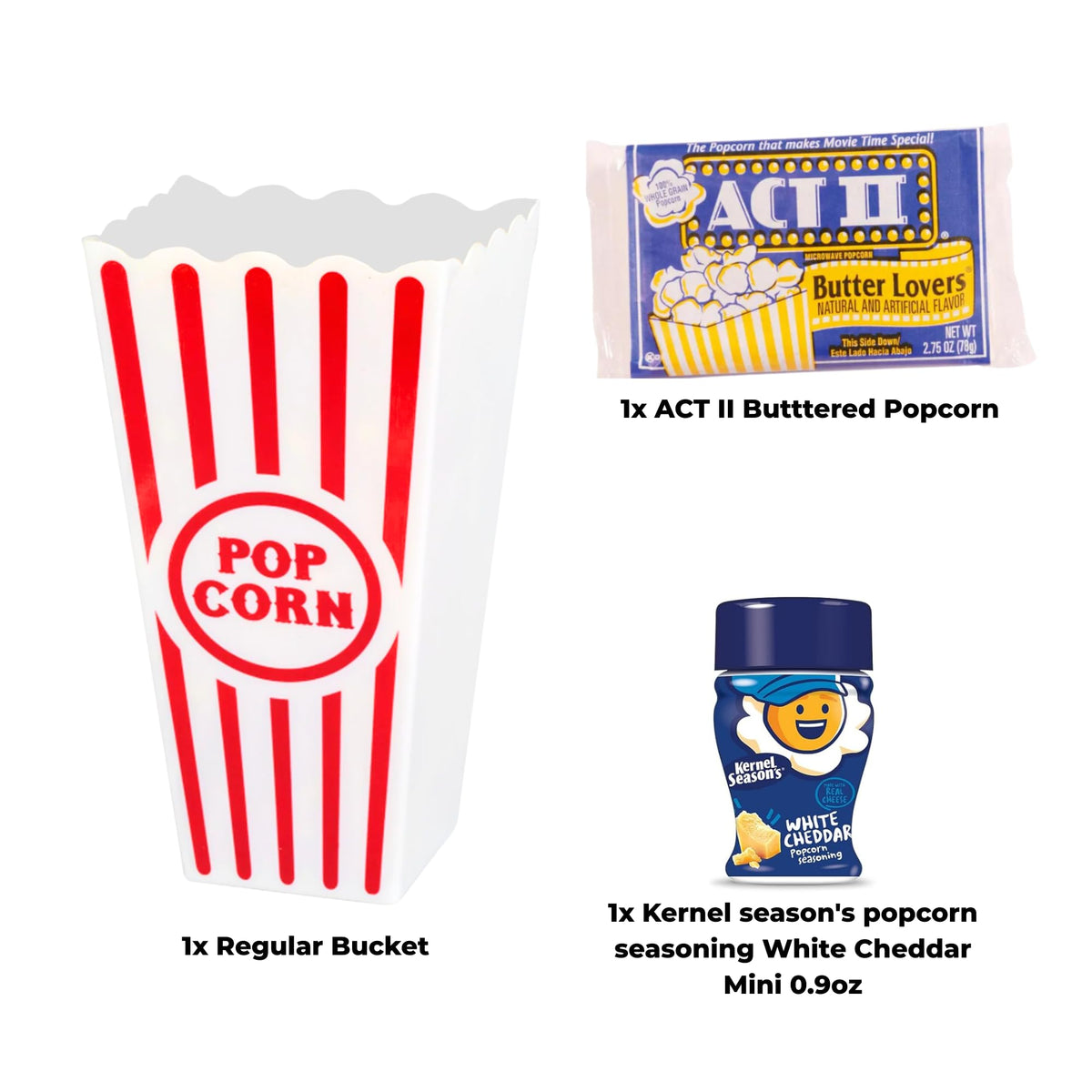 Movie Night Popcorn Gift Basket with White Cheddar - Perfect for a Cozy and Fun Evening at Home or the Theater with Family and Friends